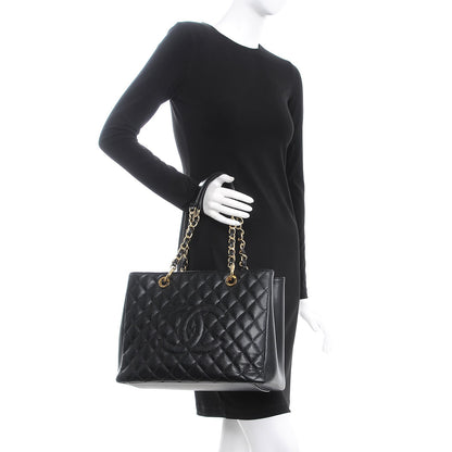 Chanel Caviar Quilted Grand Shopping Tote GST Black 2 of 7