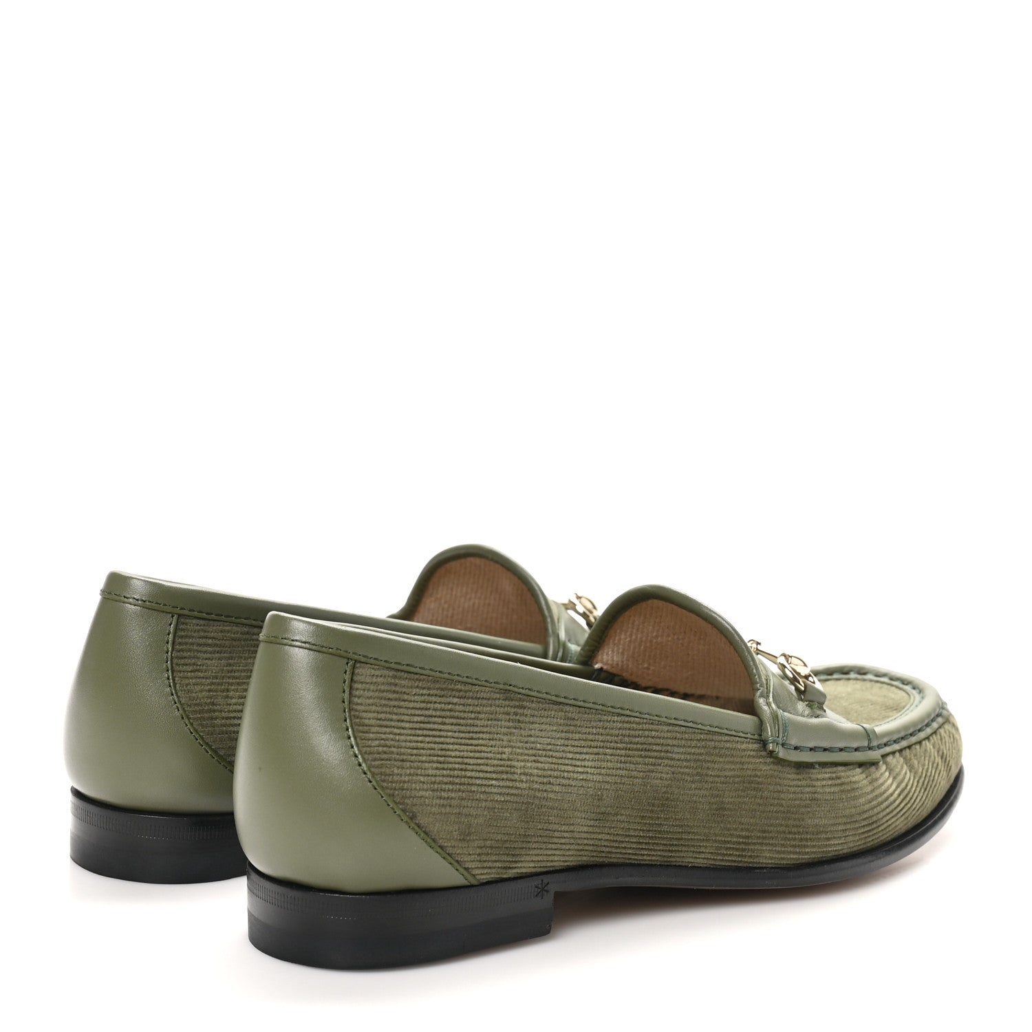 Gucci Corduroy Womens 1953 Horsebit Loafers 37 5 of 9