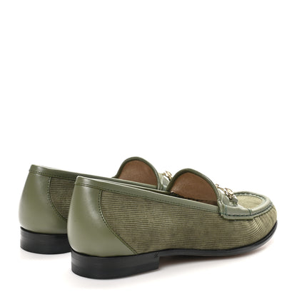 Gucci Corduroy Womens 1953 Horsebit Loafers 37 5 of 9