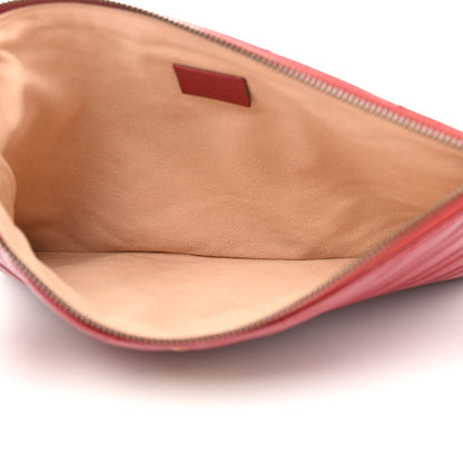 Gucci Azalea Calfskin Matelasse Heart GG Marmont Zip Pouch Romantic Cerise 5 of 8