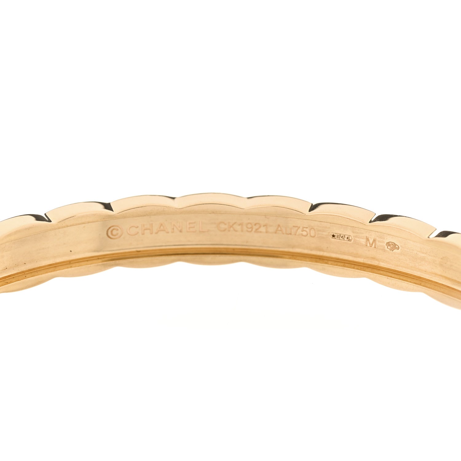 Chanel 18K Yellow Gold Diamond Coco Crush Bracelet M 3 of 4