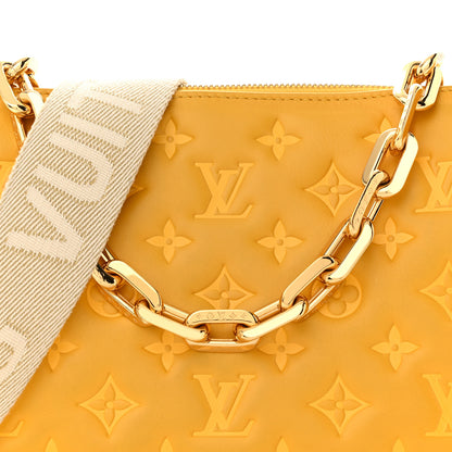 Louis Vuitton Lambskin Embossed Monogram Coussin PM Sunflower 8 of 11