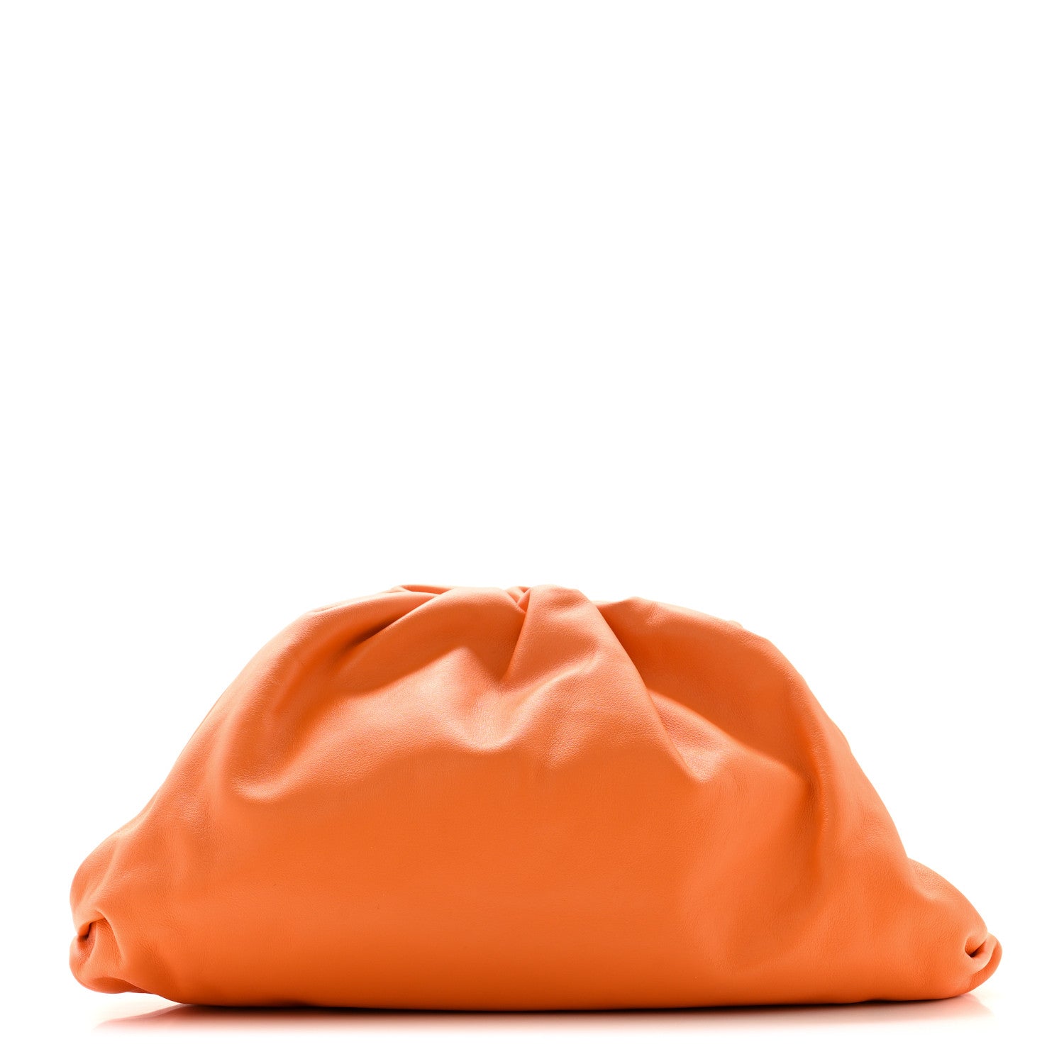 Bottega Veneta Smooth Butter Calf The Pouch Oversized Clutch Burnt Orange 1 of 10