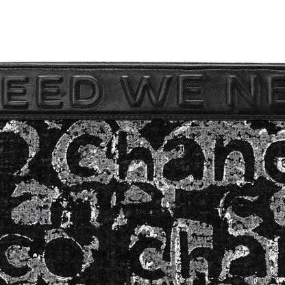 Chanel Lambskin Tweed We Need Clutch Black 8 of 10