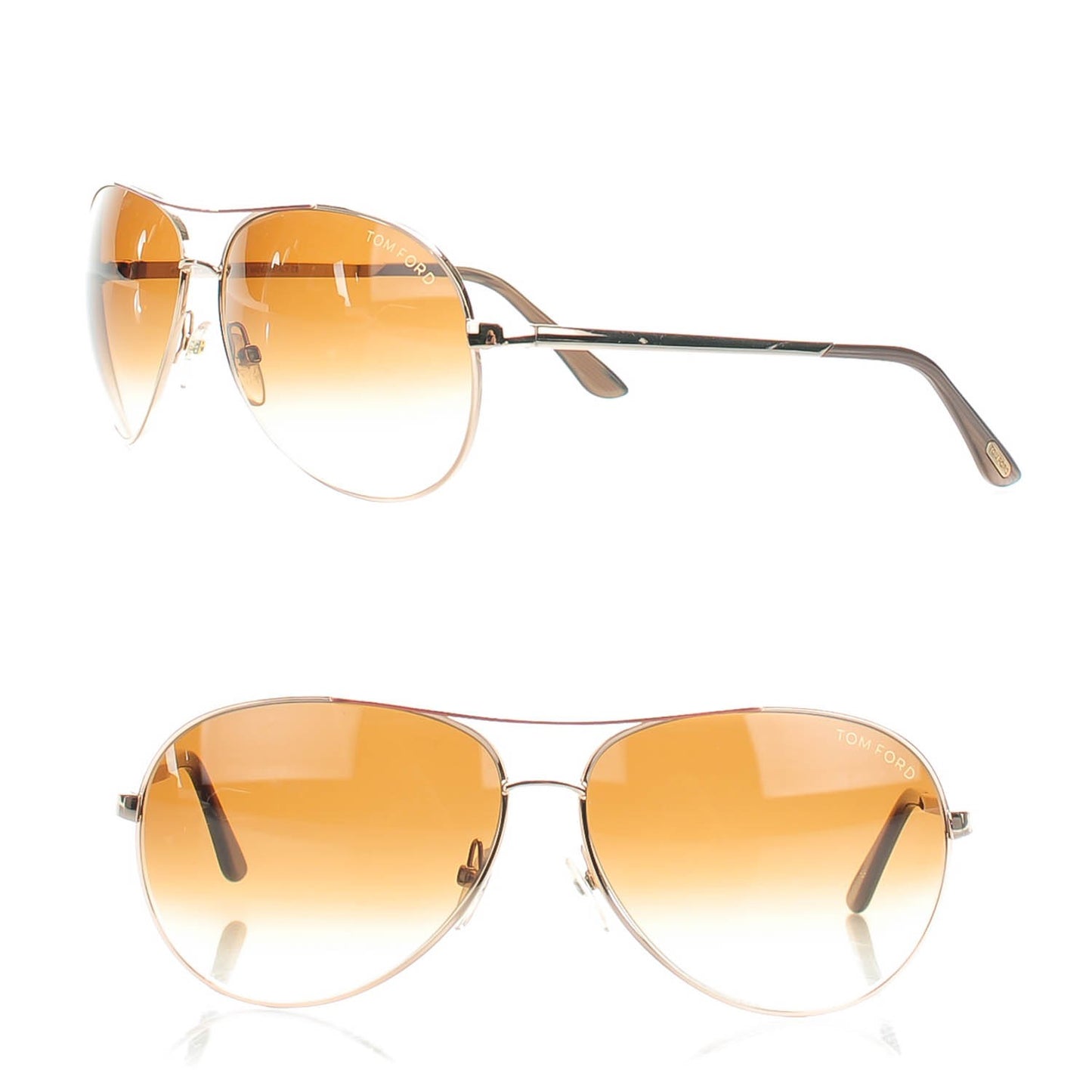 Metal Charles Aviator Sunglasses TF35 Gold