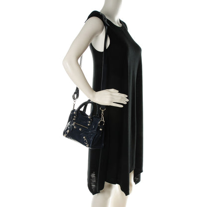 Balenciaga Agneau Giant 12 Silver Hardware Mini City Bleu Obscur 2 of 7