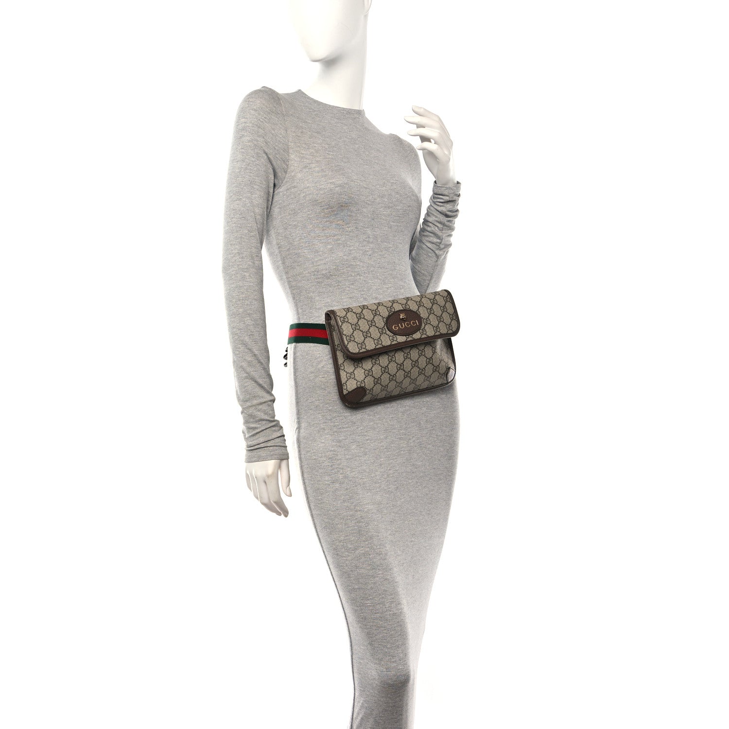 Gucci GG Supreme Monogram Neo Vintage Web Belt Bag Brown 3 of 12