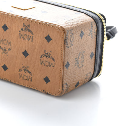 MCM Visetos Vanity Case Cognac Black 7 of 9