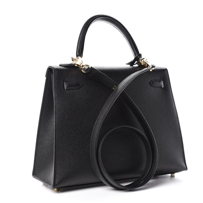 Hermes Epsom Kelly Sellier 25 Black 4 of 41