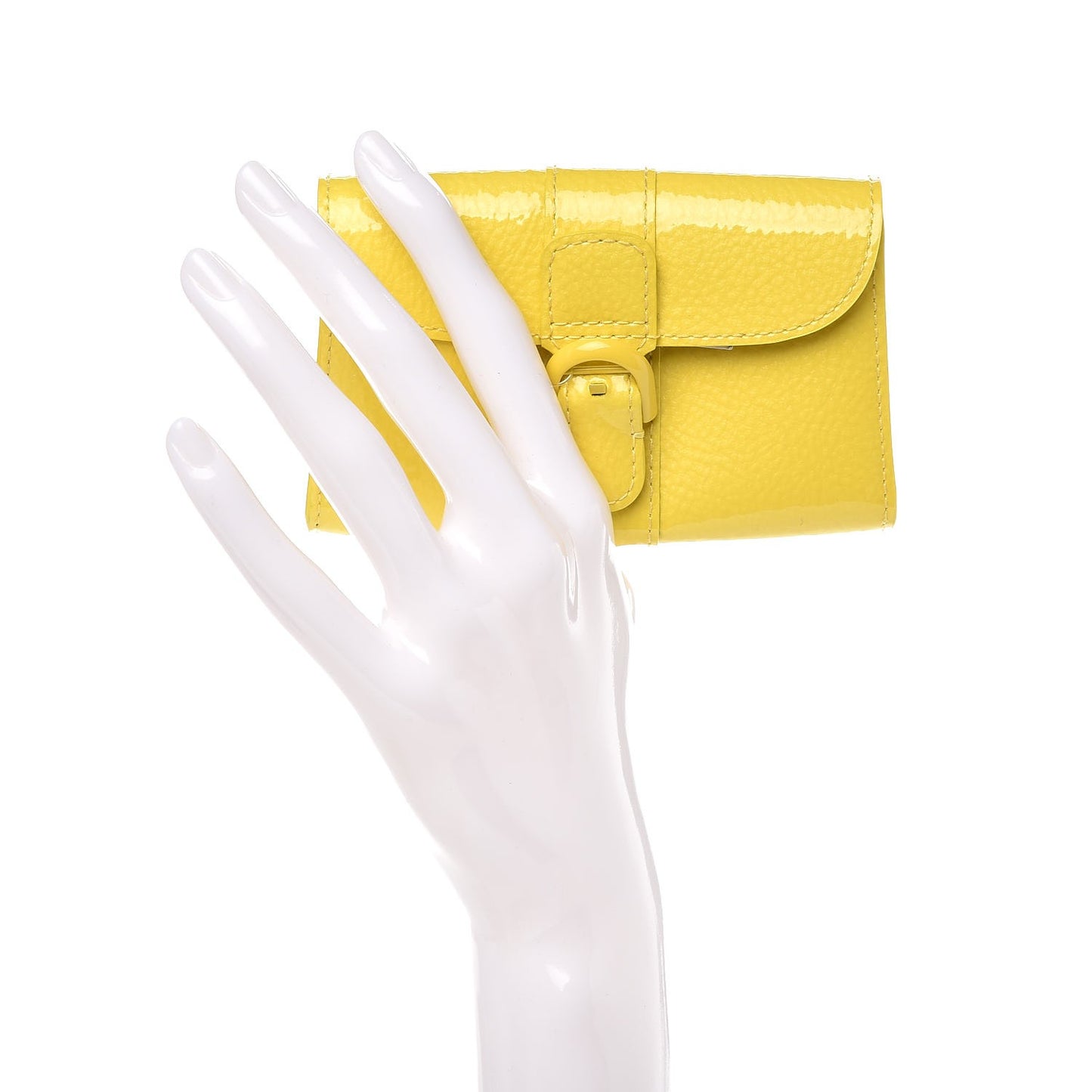 Vernis Gel Calfskin Brillant Coin Purse Citron