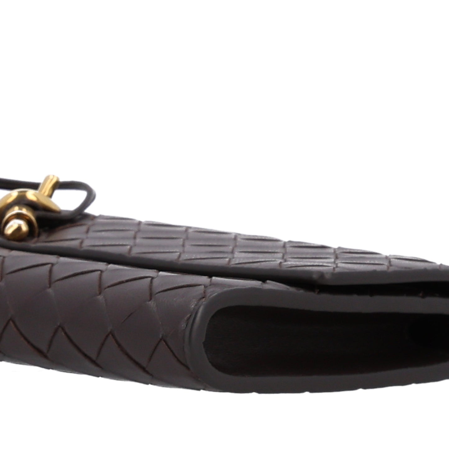 Nappa Intrecciato Long Andiamo Top Handle Clutch Fondant