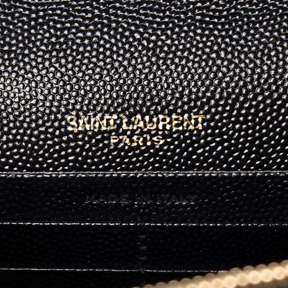 Saint Laurent Grain De Poudre Small Classic Monogram Kate Tassel Chain Wallet Black 6 of 9