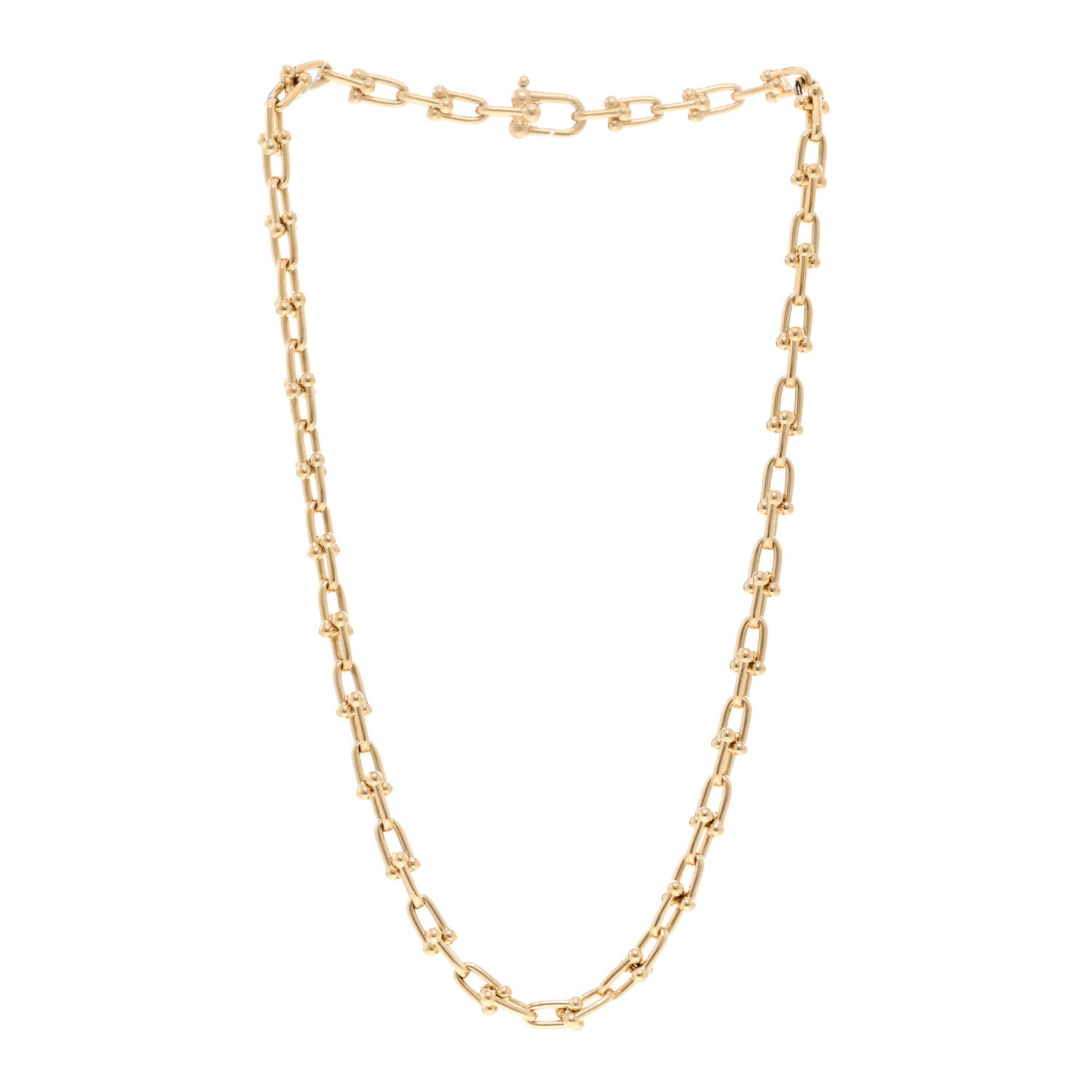 Tiffany 18K Yellow Gold Small HardWear Link Necklace 3 of 5
