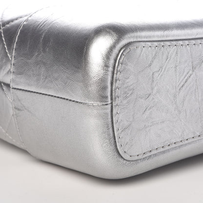 Chanel Metallic Lambskin Calfskin Quilted Medium Gabrielle Hobo Silver 8 of 10