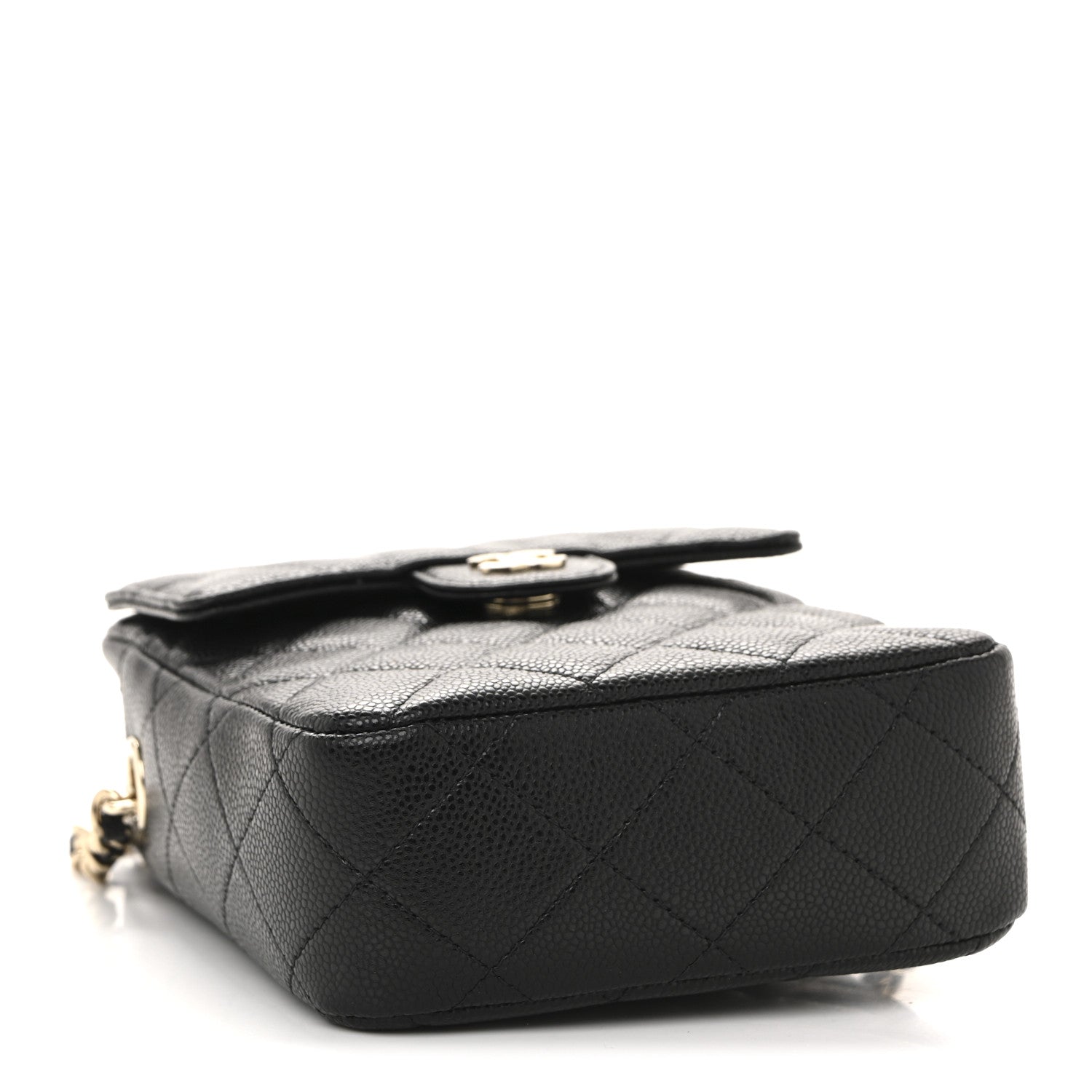 Chanel Caviar Quilted Vertical Flap With Chain Black 4 of 12