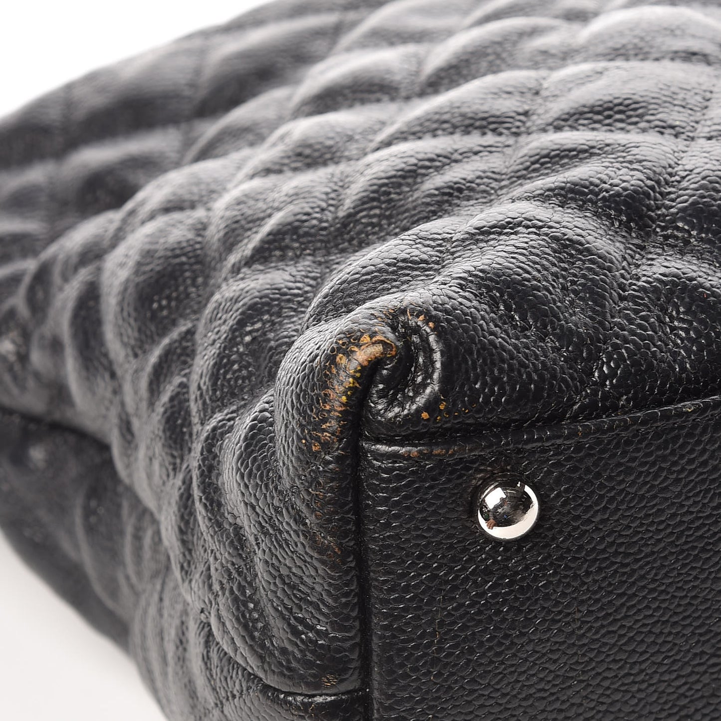 Caviar Quilted French Riviera Hobo Black
