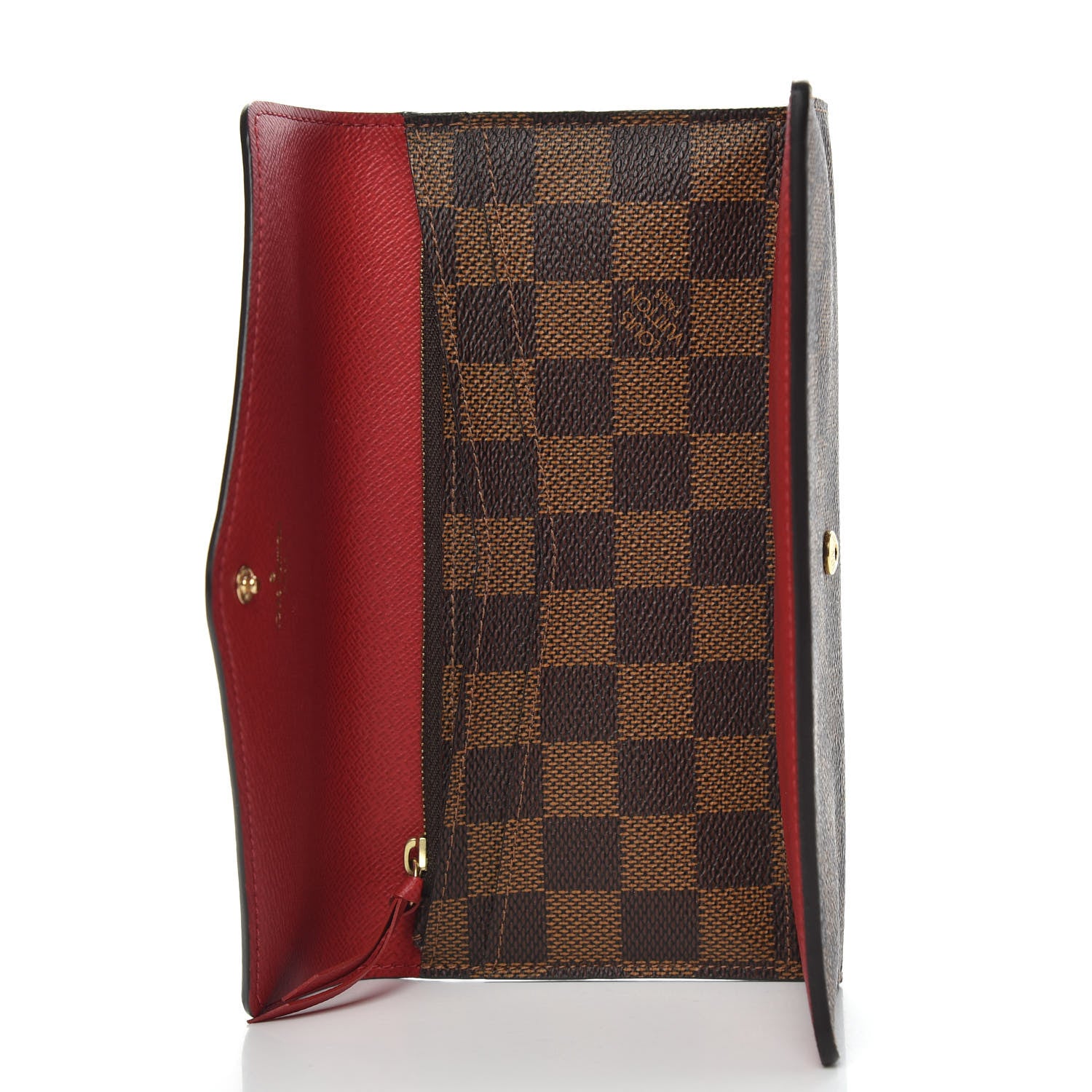Louis Vuitton Damier Ebene Josephine Wallet Red 5 of 11