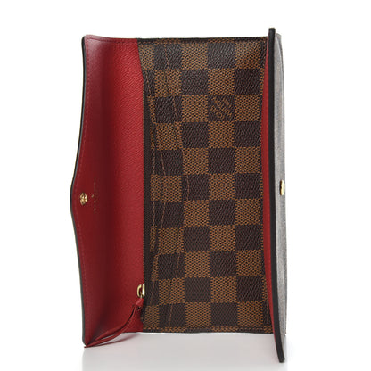 Louis Vuitton Damier Ebene Josephine Wallet Red 5 of 11