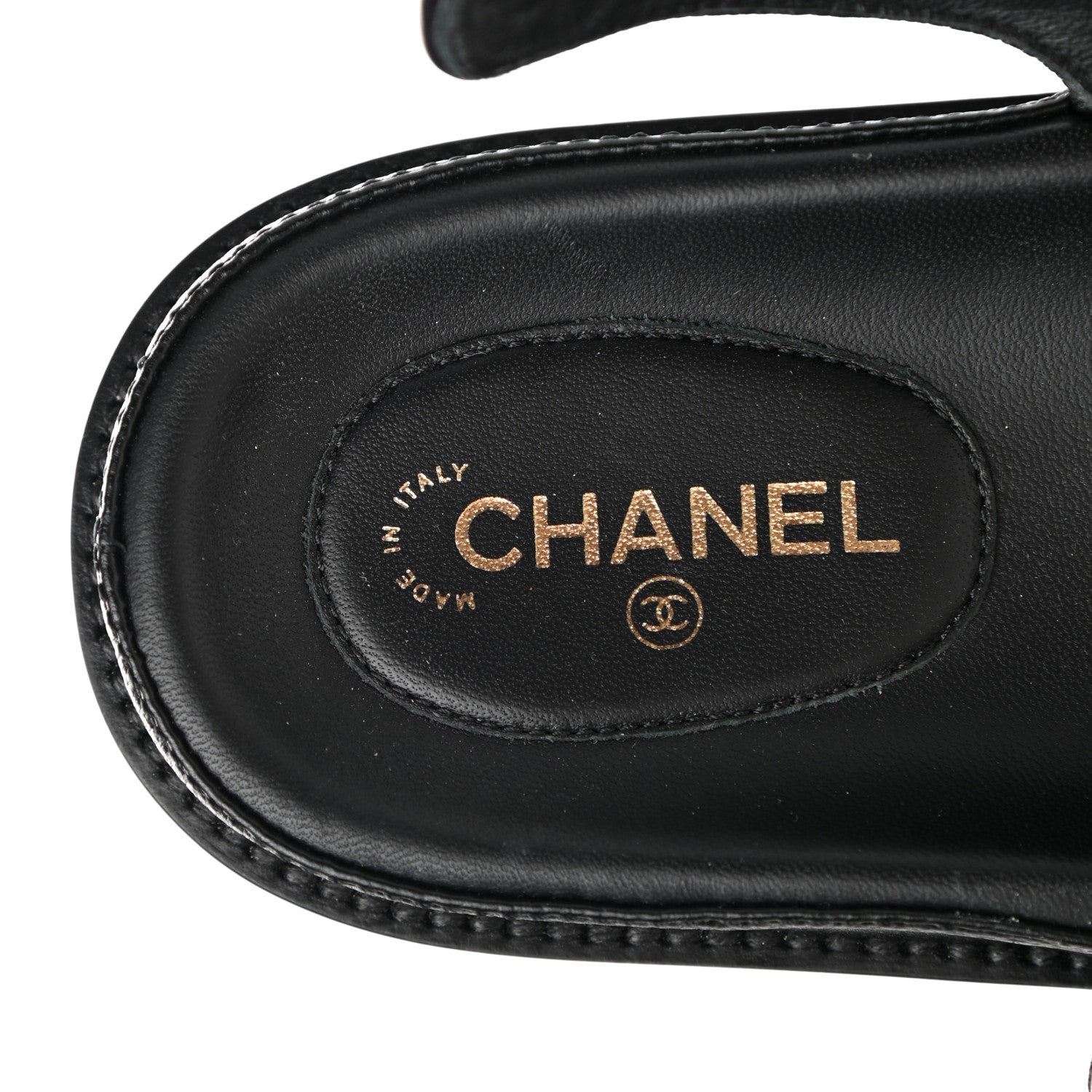 Chanel Grained Calfskin Velcro Dad Sandals 39 Black 7 of 8