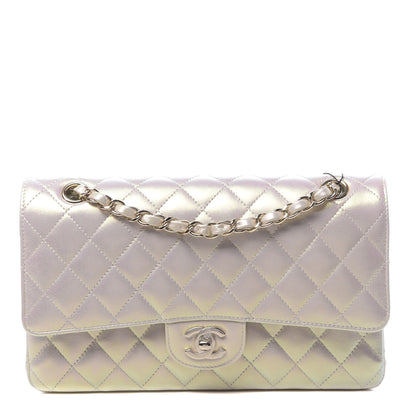 Chanel Iridescent Lambskin Quilted Medium Double Flap Ivory 1 of 11