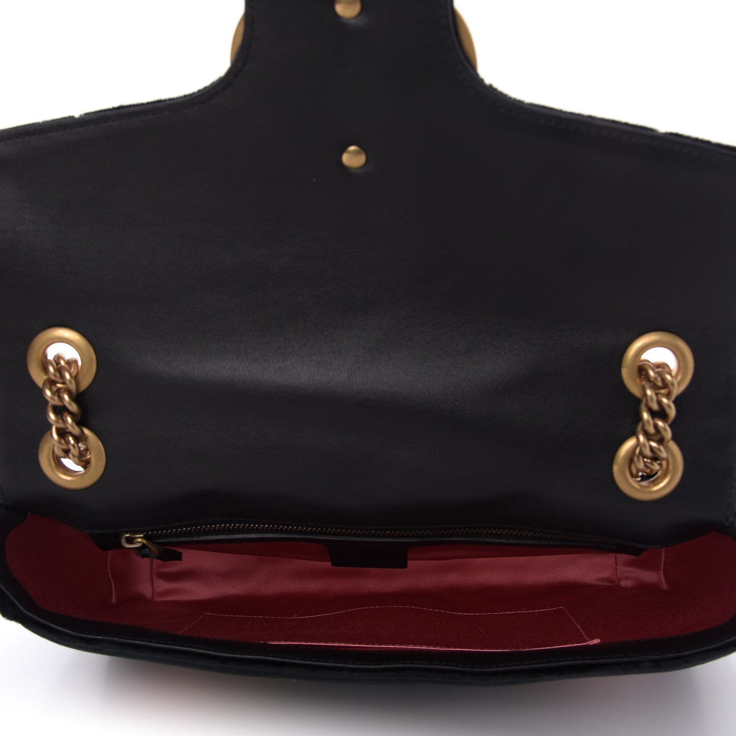 Velvet Matelasse Loved Embroidered Medium GG Marmont Shoulder Bag Black