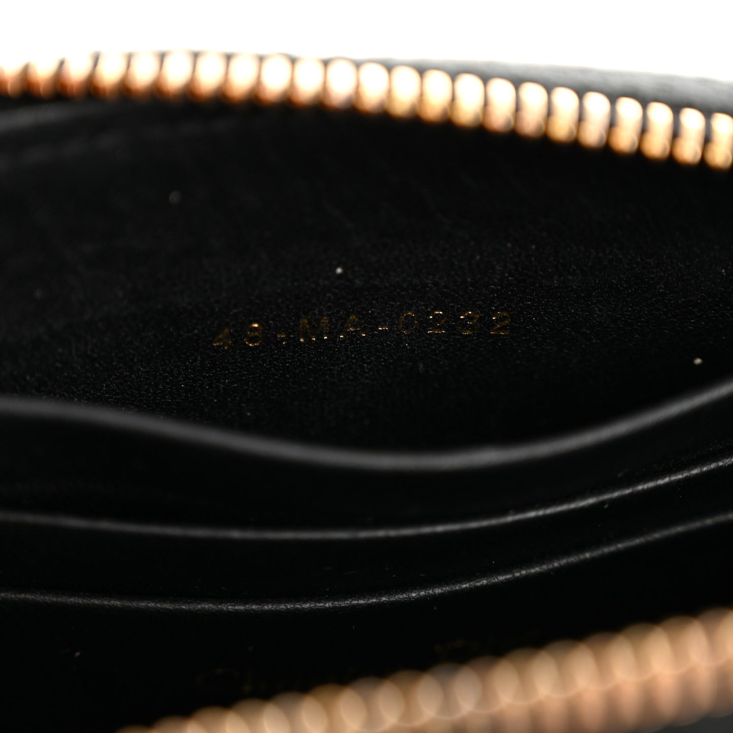 Supple Calfskin Cannage Caro Pouch With Chain  Black