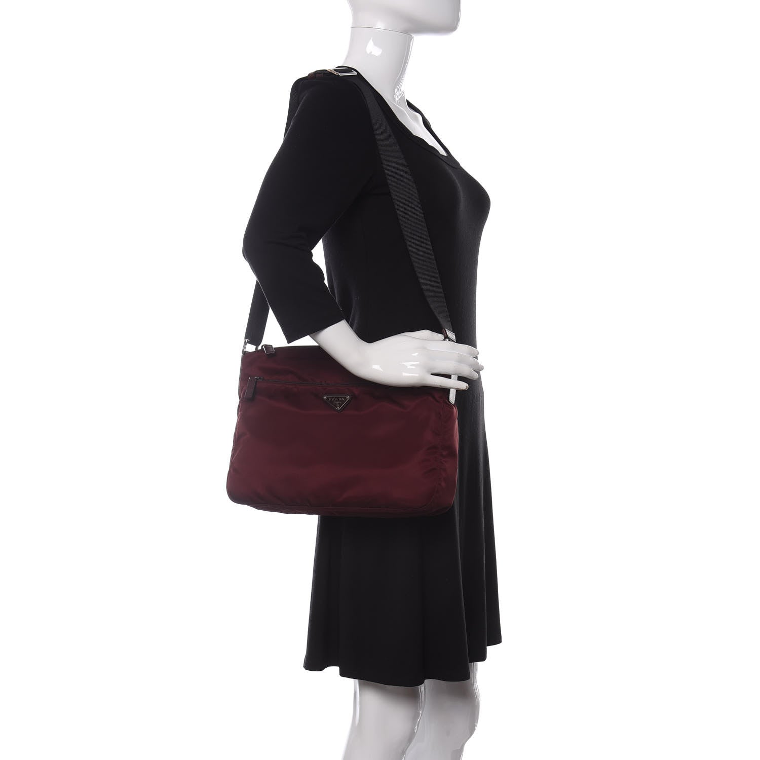 Prada Tessuto Nylon Messenger Granato 2 of 9