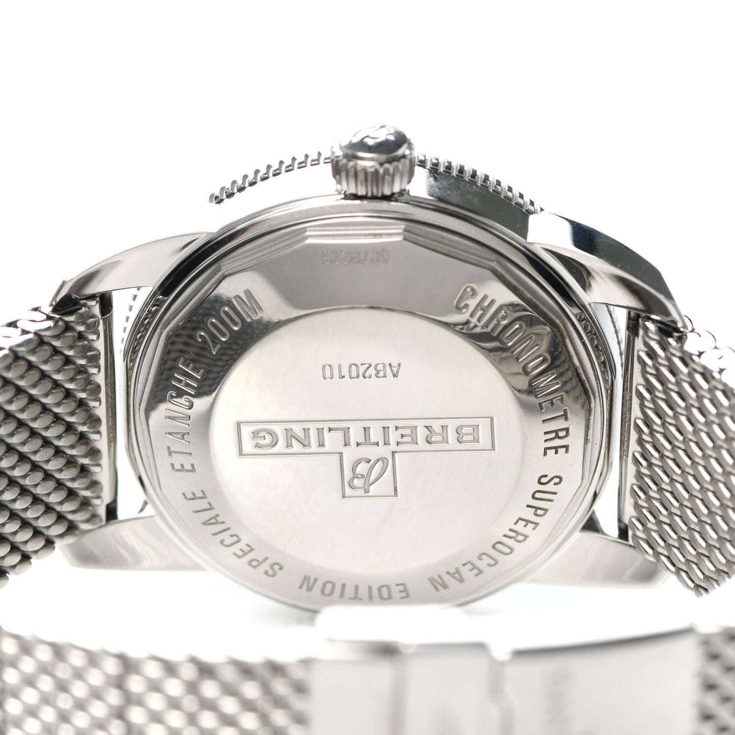 Stainless Steel 42mm Superocean Heritage II B20 Automatic Watch Black AB2010