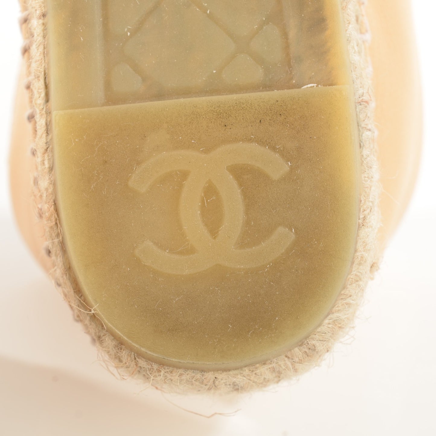 Lambskin CC Espadrilles 35 Beige Black