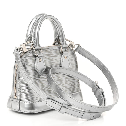 Louis Vuitton Epi Nano Alma Metallic Silver 3 of 10