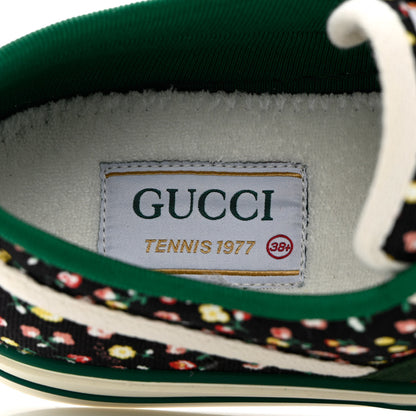 Gucci X LIBERTY OF LONDON Canvas Web Holly Print Womens 1977 Tennis Sneakers 38 Black Peach Mystic White 7 of 9