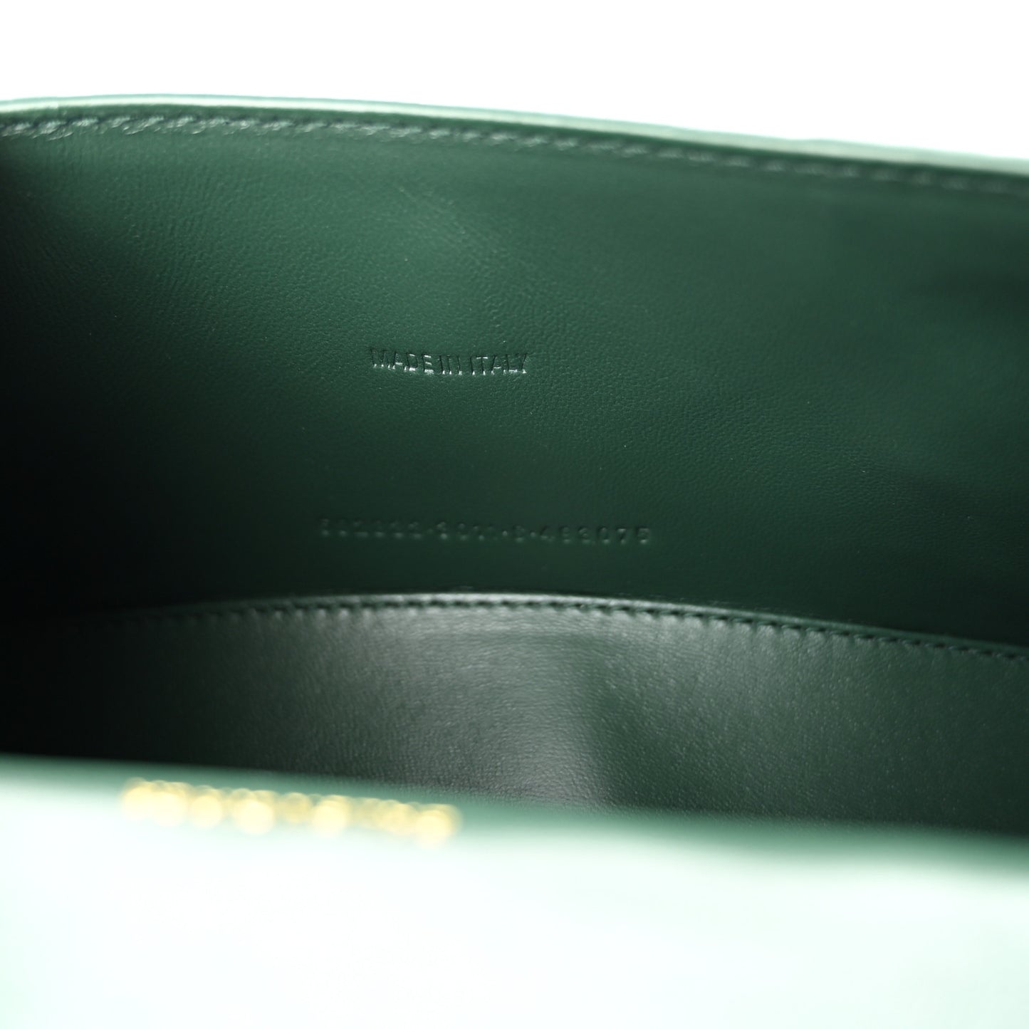 Shiny Calfskin Crocodile Embossed Hourglass Top Handle Bag XS Forest Green