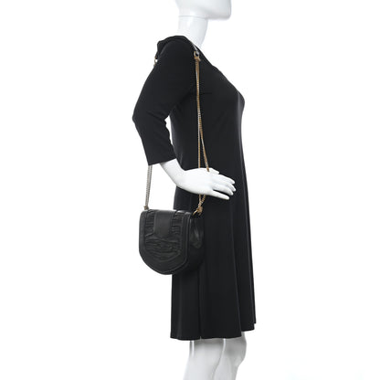 Saint Laurent Lamskin Chrissie Chain Shoulder Bag Black 2 of 11