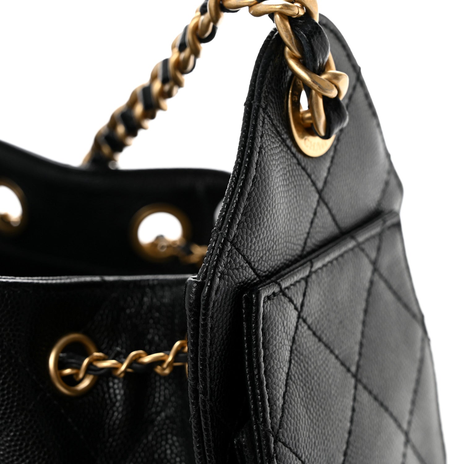 Chanel Caviar Quilted Mini Chanel 25 Handbag Black 12 of 12