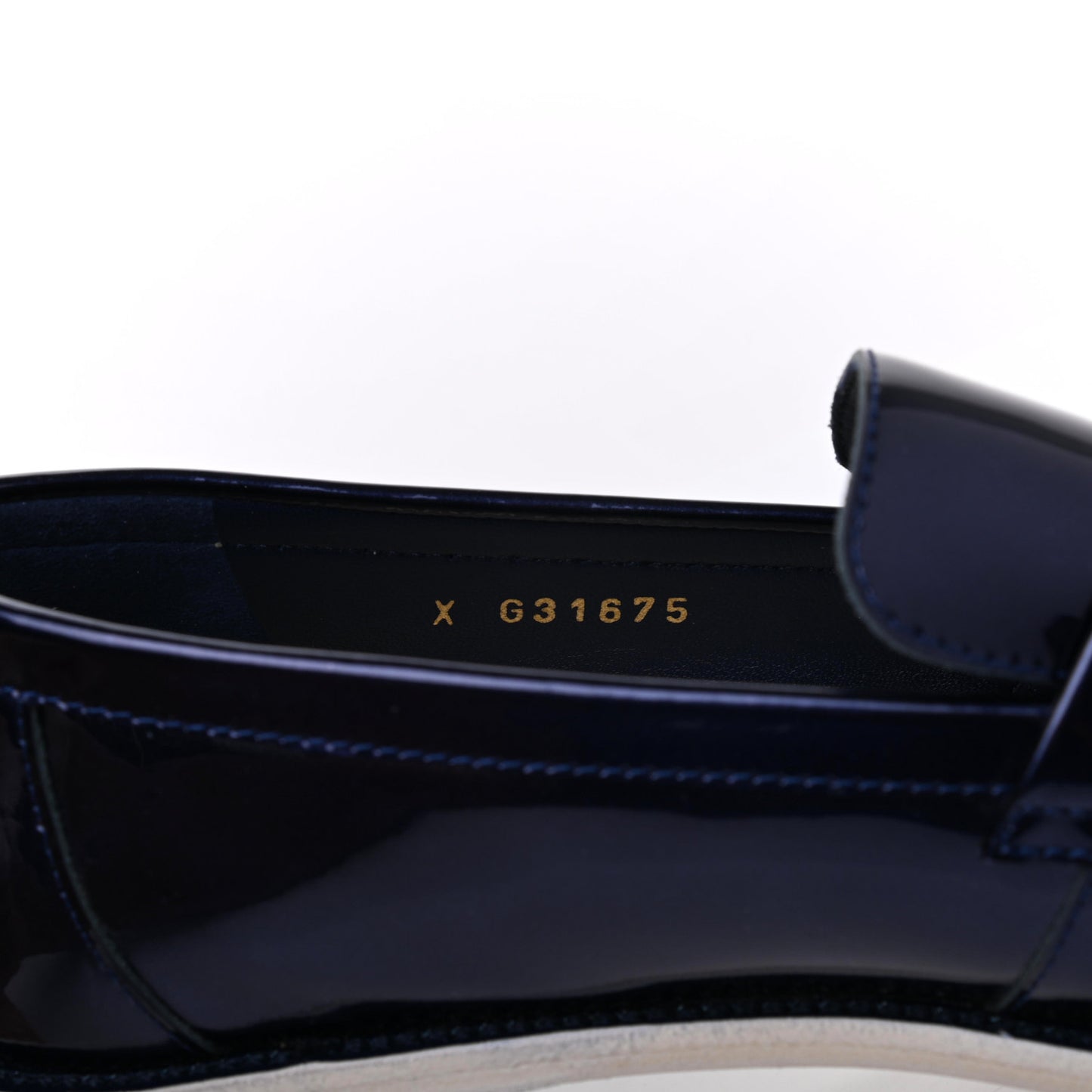 Patent CC Moccasin Loafers 39 Navy