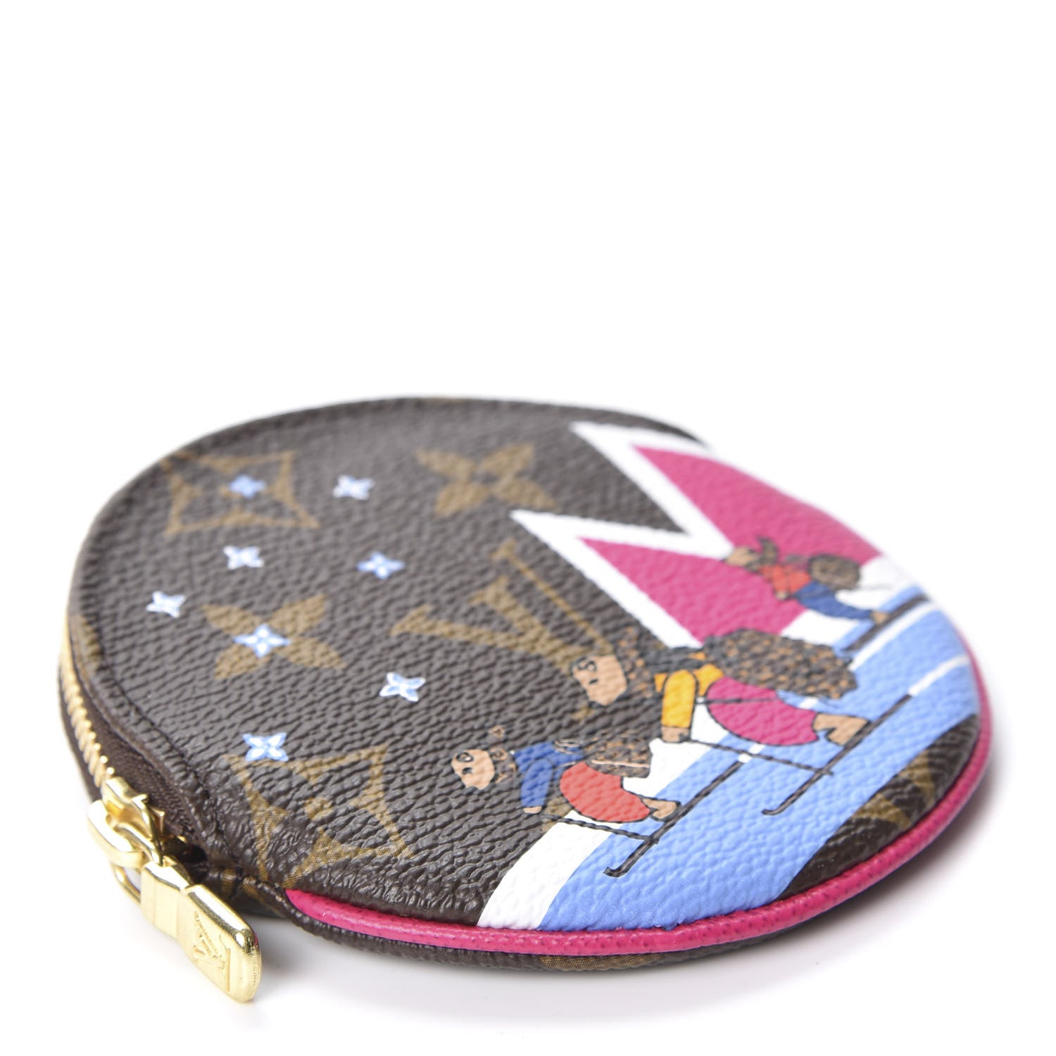 Louis Vuitton Monogram 2018 Christmas Animation Round Coin Purse 3 of 6