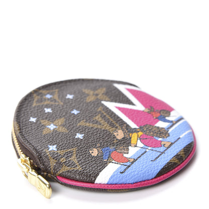 Louis Vuitton Monogram 2018 Christmas Animation Round Coin Purse 3 of 6