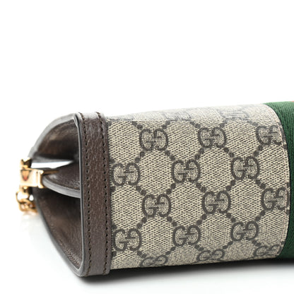 Gucci GG Supreme Monogram Web Small Ophidia Chain Shoulder Bag Brown 6 of 9