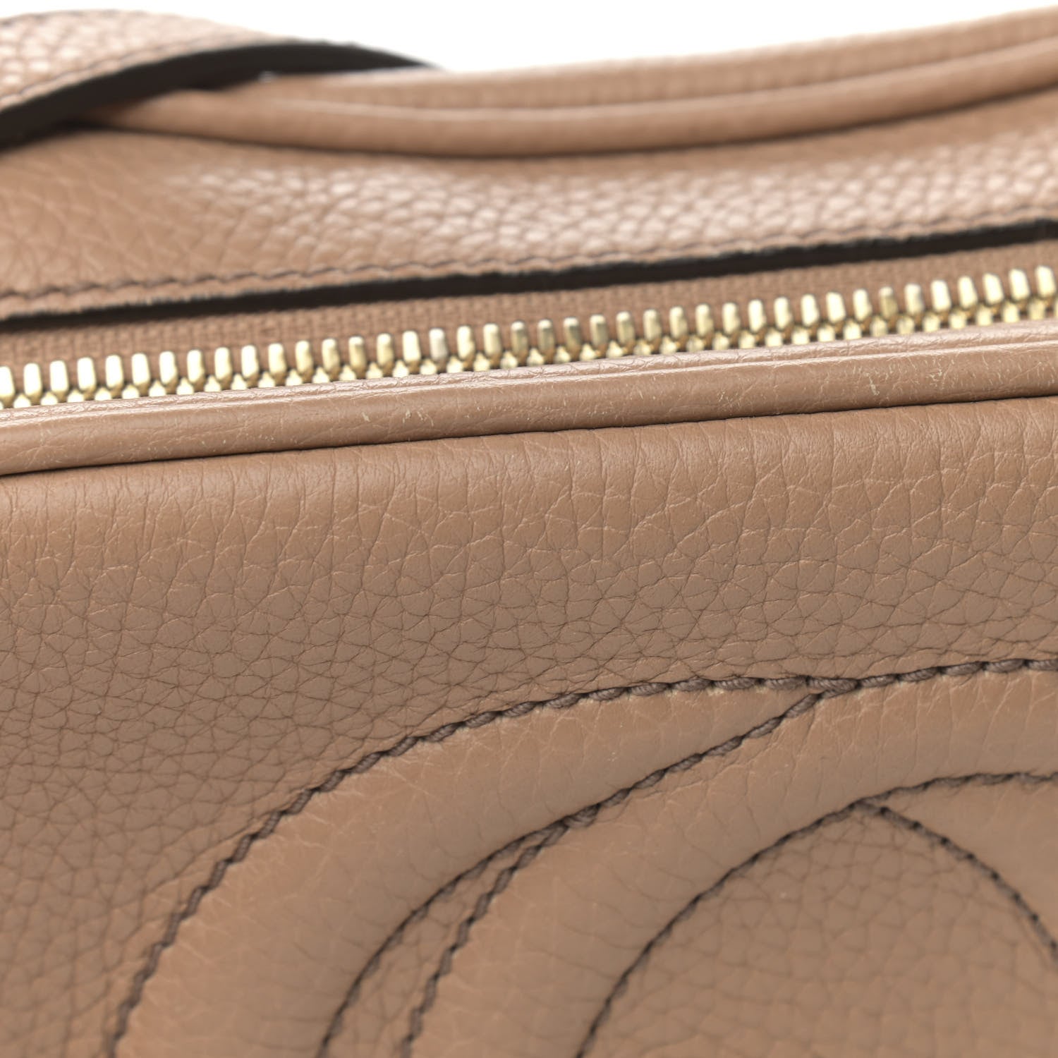 Gucci Pebbled Calfskin Small Soho Disco Bag Camelia 13 of 14