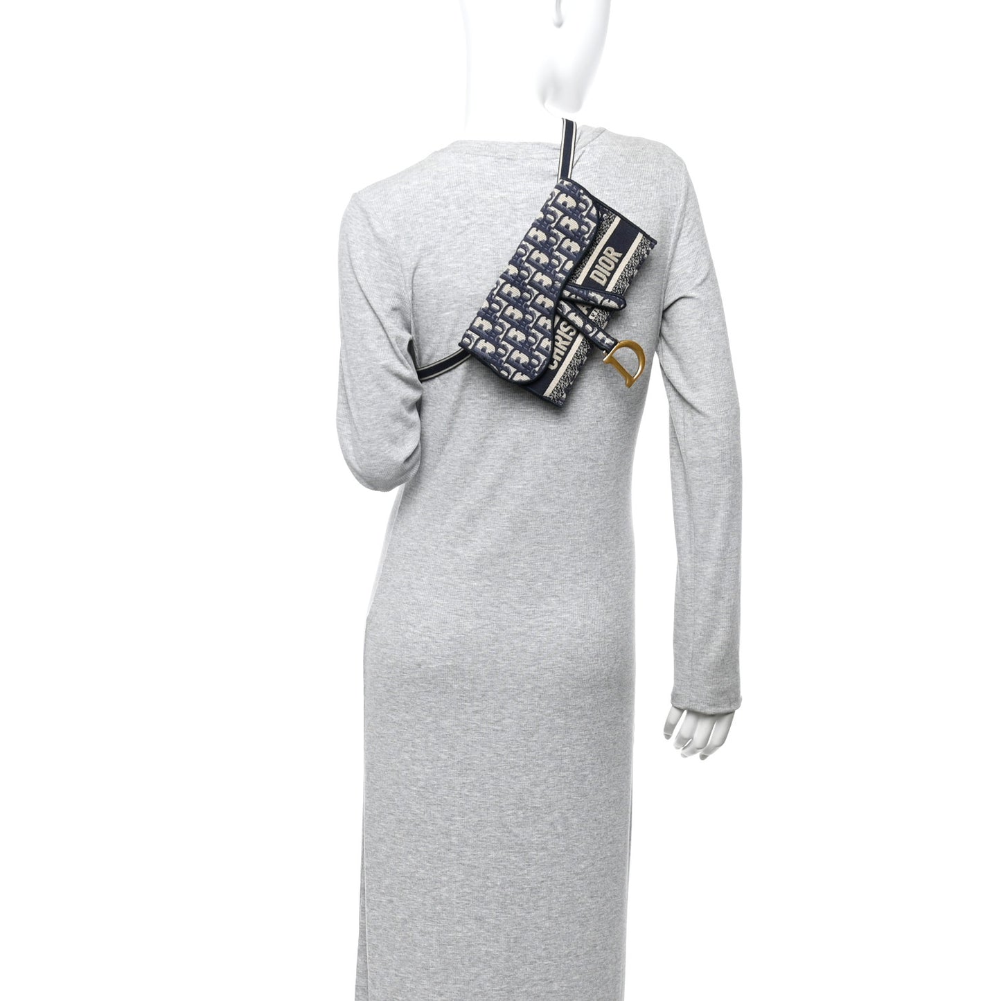 Oblique Slim Saddle Pouch Blue