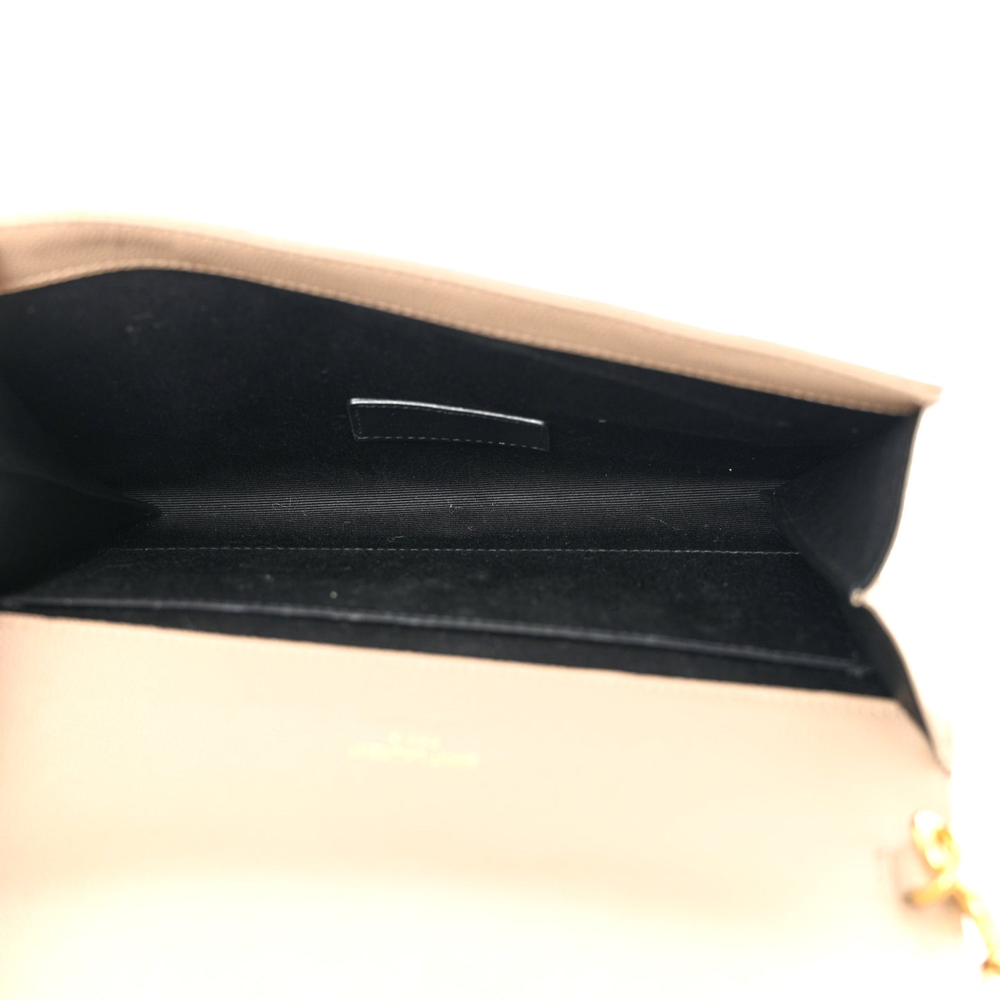 Grain De Poudre Matelasse Chevron Monogram Envelope Clutch Dark Beige