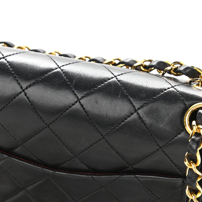 Chanel Lambskin Quilted Medium Double Flap Black 15 of 15