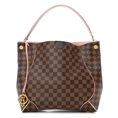 Louis Vuitton Damier Ebene Caissa Hobo Rose Ballerine 1 of 11