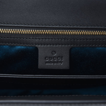 Gucci Suede Patent GG Web Medium Ophidia Chain Shoulder Bag Black 6 of 13