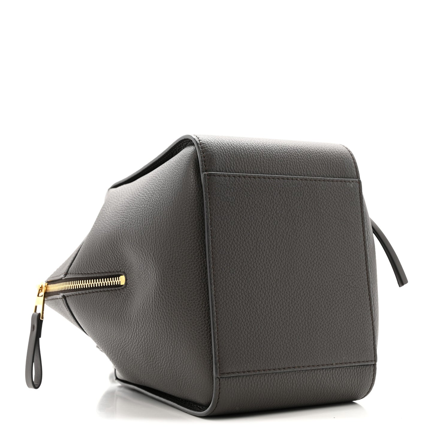 Soft Grained Calfskin Compact Hammock Shoulder Bag Dark Grey