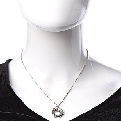David Yurman Sterling Silver 18K Yellow Gold Open Heart Cable Necklace 2 of 6