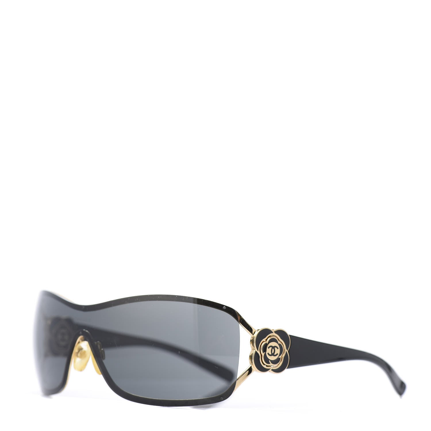 Chanel Camellia CC Sunglasses 4164 Black 1 of 6