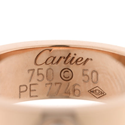 Cartier 18K Pink Gold 3 Diamond 5.5mm LOVE Ring 50 5.25 4 of 4