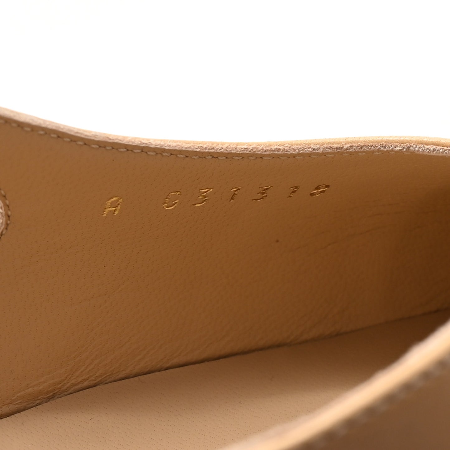 Lambskin Grosgrain Cap Toe CC Slingback Pumps 37.5 Beige Black