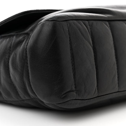 Chanel Lambskin Horizontal Quilt Jumbo Mademoiselle Flap Black 8 of 12